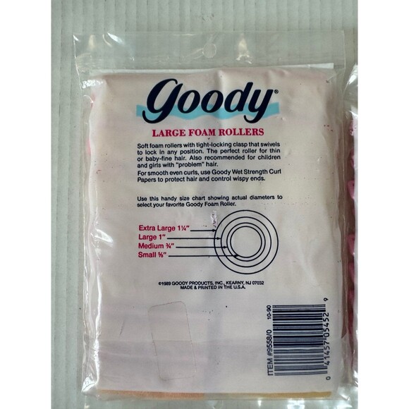 Lot of 4 Goody Vintage Sponge Foam Hair Rollers Sleep-Set Small Medium & Large - Picture 7 of 9